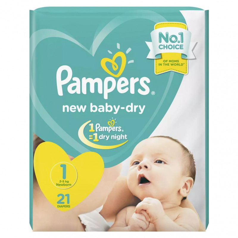 PAMPERS 1 NEWBORN (21) PCS.