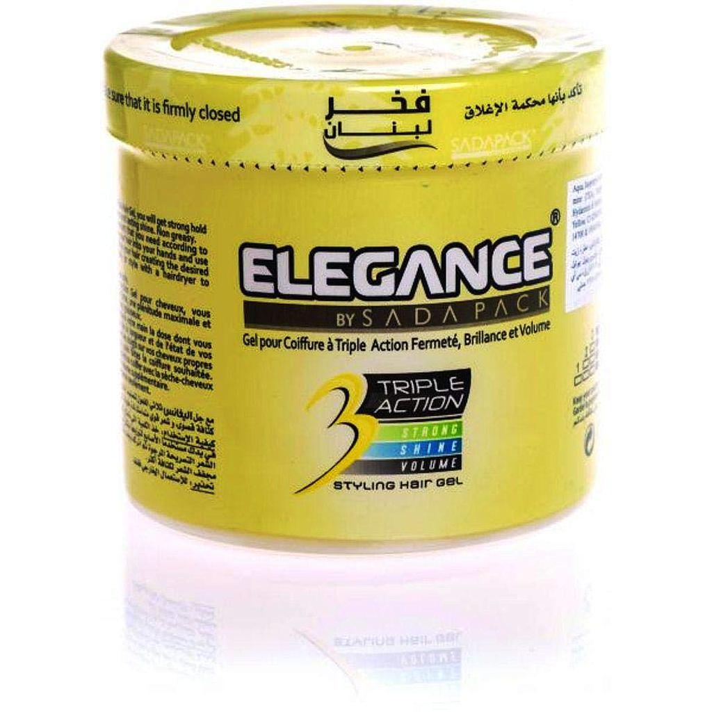 ELEGANCE HAIR GEL YELLOW 500 ML