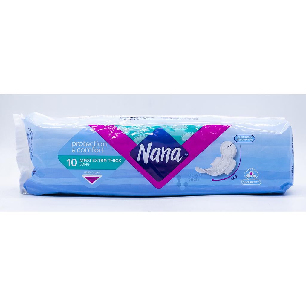 NANA LONG MAXI EXTRA THICK 10 PADS
