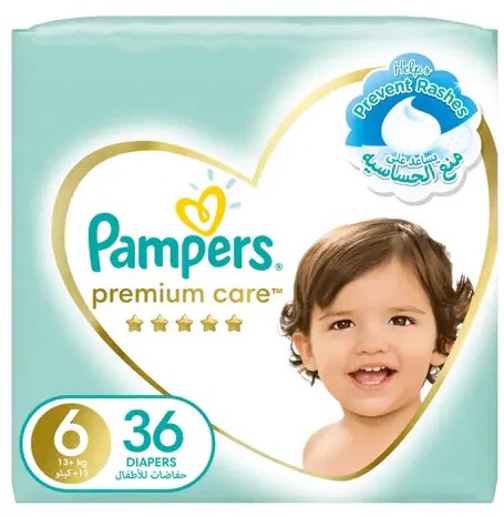PAMPERS 6 PREMIUM CARE (36) PCS