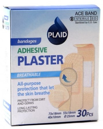 PLAID ADHESIVE PLASTER 30 PCS