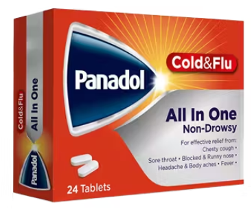 PANADOL COLD &amp; FLU ALL IN ONE 24 CAPLETS